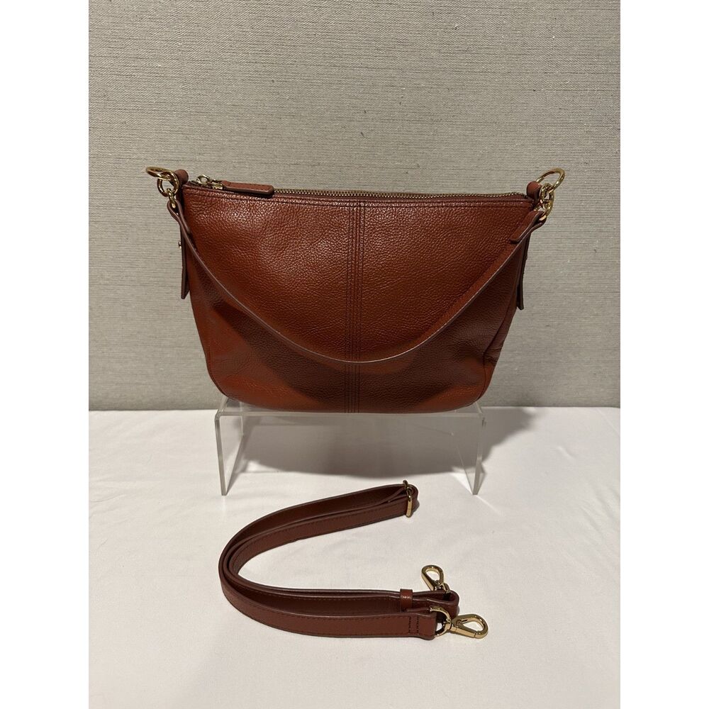 Fossil Jolie Crossbody Bag Chestnut Pebbled Leather